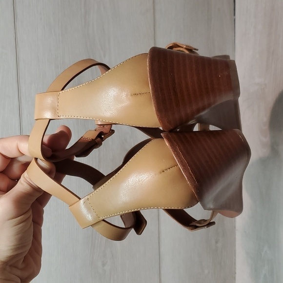 Tory Burch Womens "Like New" Zoey Ankle Leather Wedge Sandals shoes sz 9M - Picture 7 of 11